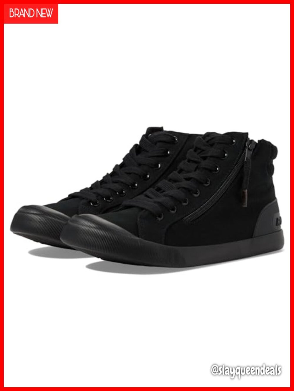 Hi-Top Fashion Sneakers Lace-Up Side Zipper Casual Walking